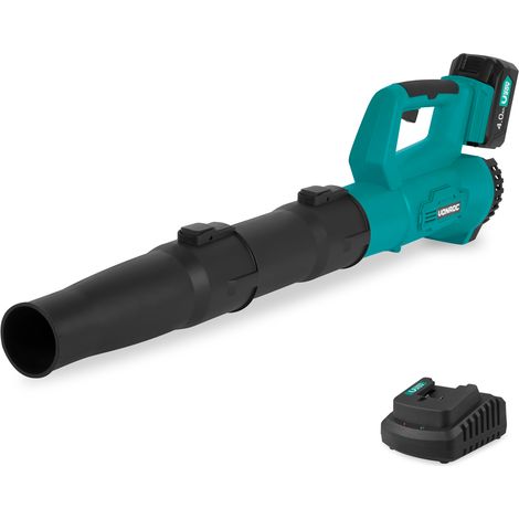 Vonroc – Souffleur de feuilles sans fil 20V avec batterie 4,0Ah – Vitesse d'air 129 km/h – Design axial pour performance accrue