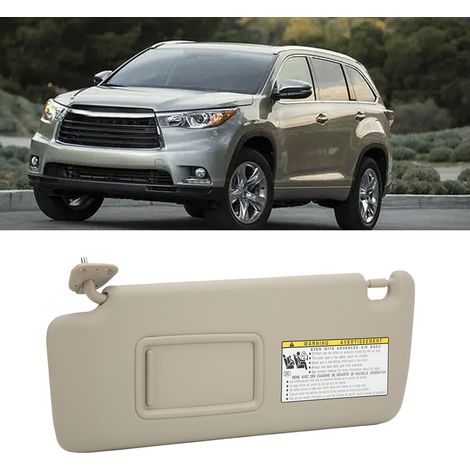 Linke beige Sonnenblende Fahrerseite 74320 48260 A0 für Toyota Highlander 2004-2007 (1/5)