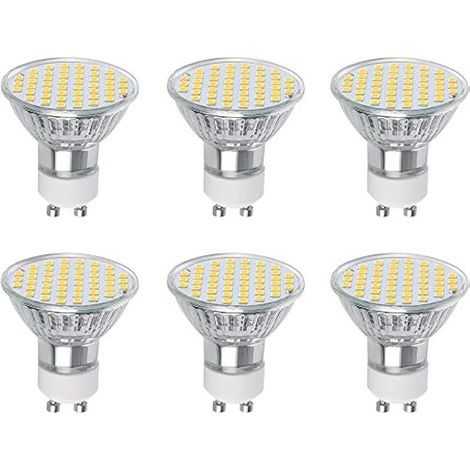 Spot LED GU10 3W équivalent 30W halogène, 2700K blanc chaud, 300LM, angle 120°, lot de 6 (1/5)