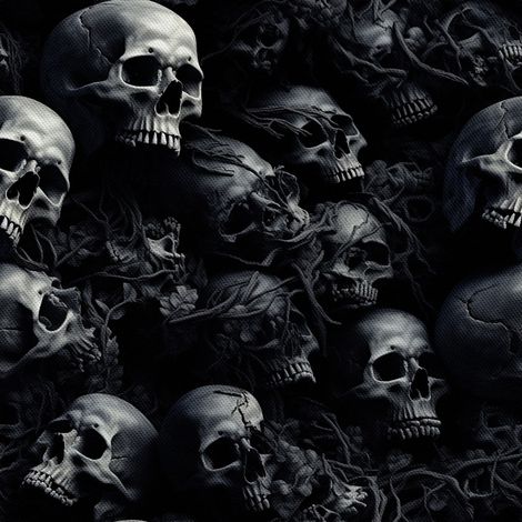 Tela decorativa para exteriores Oxford - Motivo de calavera I DX4552 (1/5)