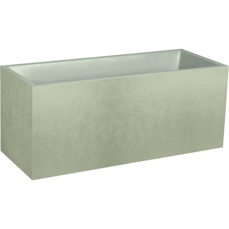 EDA – Jardinière muret 98 L en polypropylène – Double paroi pour isolation thermique – Couleur vert amande – Dimensions 99,5 x 39,5 x 43,5 cm (1/3)