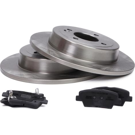 JUEGO DE DISCOS Y PASTILLAS DE FRENO TRASERO KIA RIO III, RIO IV, HYUNDAI ACCENT IV, i20 II (1/5)