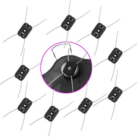 Confezione da 10 testine di ricambio in filo d'acciaio per decespugliatori elettrici a batteria (foro da 5,5 mm) (1/5)