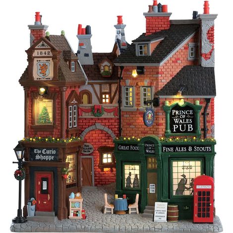 Lemax English Lane - Quartire Inglese Gioco invernale decorazione per villaggio Natale