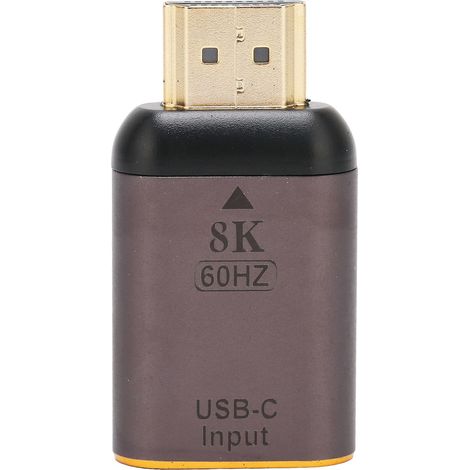 Adaptateur HDMI vers USB-C 8K 60Hz, Convertisseur Vidéo Haute Définition pour Professionnels, Connecteur Mâle HDMI vers Femelle Type-C (1/5)