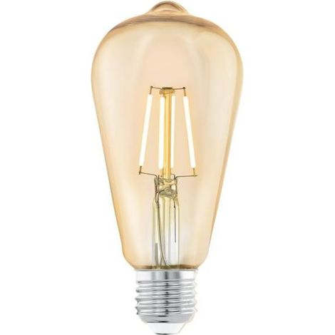 Eglo Iluminación Bombilla Decorativa LED ST64 Ámbar 4W 2200K E27 Estilo Vintage