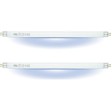 FSL T5 F8W BL Bombilla de repuesto para lámpara matamoscas, tubo UV de 30 cm para matamosquitos/insectos de 8W/16W (2 unidades) (1/5)