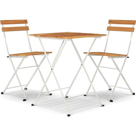 Maison Exclusive - 3-tlg. Bistro-Set Klappbar Massivholz Akazie u