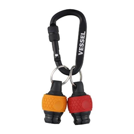 Porte-Embout Quick Ball Avec Mousqueton 1 Rouge + 1 Orange Vessel