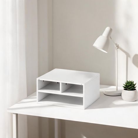 Meuble de rangement de bureau blanc 47 x 40 x 22,5 cm (1/5)