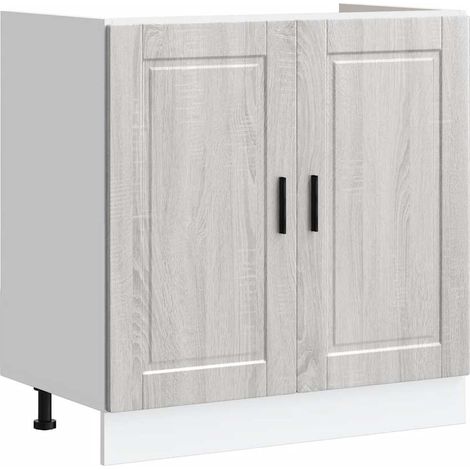 Maison Exclusive - Mueble bajo fregadero Porto gris sonoma madera