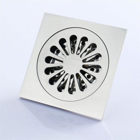 Siphon De Sol - Cuivre - 100 X 100 Mm - Anti-Odeurs Anti-Insectes Anti-Blocage - Salle De Bain Balcon Cuisine - 1 Pièce (1/5)