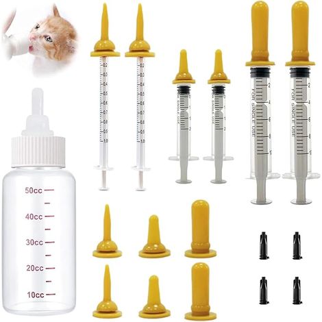 Kitten Feeding Bottles with Syringe and Bottle for Kittens and Wild Animals (1/5)
