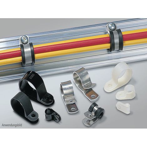 HELLERMANNTYTON Kabelschelle, Snapper, Abdeckung, 211-10060, Alu6, natur,Aluminium, 1 Stück
