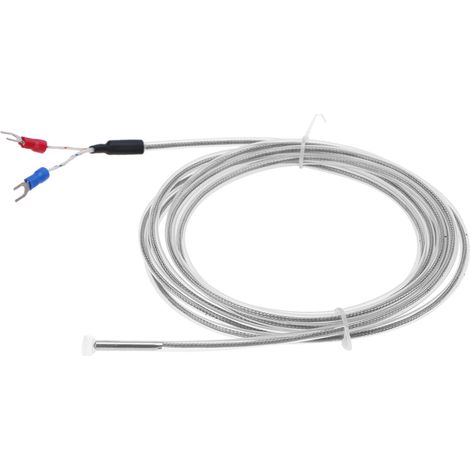 Thermocouple de type K en PTFE, 2 fils, étanche et résistant à la corrosion (1/5)