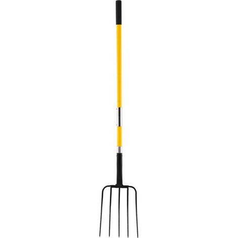 Fourche de jardin 5 dents – Manche en fibre de verre – Longueur (1/5)