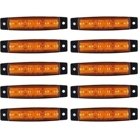 10 Stück LED-LKW-Positionsleuchten, Seitenmarkierungsleuchten, 12 V DC LED-Seitenpositionsleuchten, LKW-Zubehör für Busse, LKWs und Anhänger