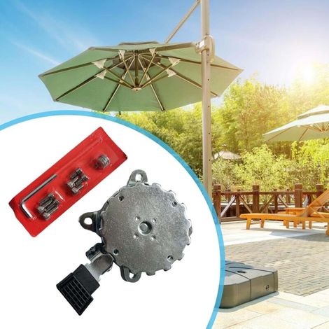 Base rotative stable pour parasol d’extérieur – Accessoire pour parapluie de patio – Idéal pour plage, camping, jardin et terrasse (1/5)