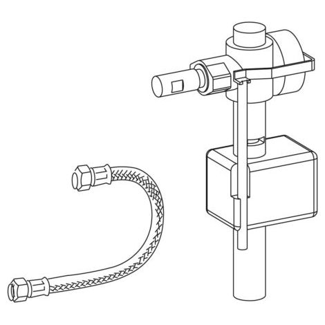 Kit de remplacement Mepa 590267 pour réservoir encastré SC R11, robinet de remplissage avec flexible renforcé