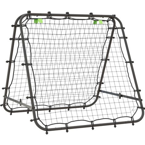 Rebondisseur de football réglable en acier avec filet PE, 100 x 95 x 90 cm, pliable et portable (1/5)