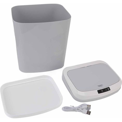 Poubelle automatique 16L avec capteur pour cuisine, chambre, bureau et salle de bain (1/5)