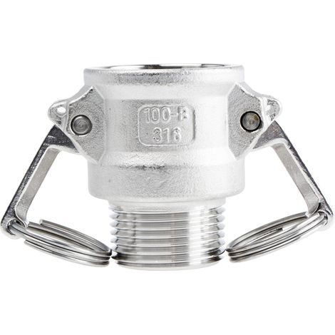 Coupleur cannelé Partie B RS PRO Mâle Droit 1pouce, BSPT 1" male, en Acier inoxydable ( Prix pour 1 )