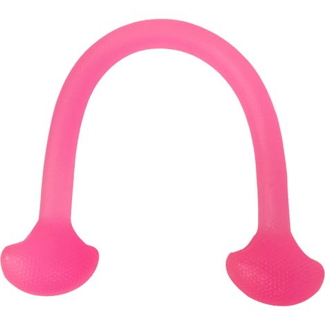 Corde de traction en Silicone avec un mot, élasticité multifonctionnelle réglable, résistance à la traction de 10lb, sangle extensible rose (1/5)