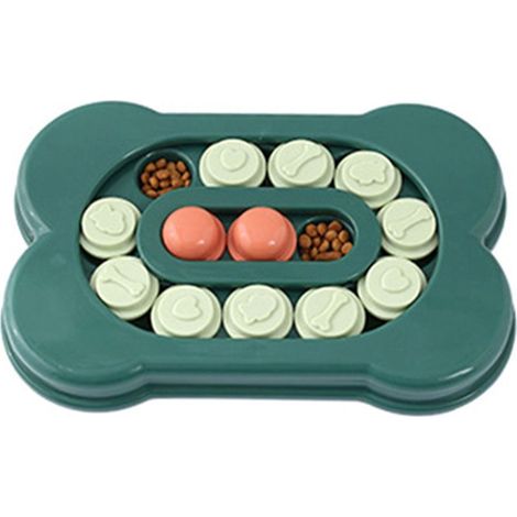 Distributeur de croquettes en forme d'os pour chien, jeu de société et puzzle, résistant aux morsures. (1/5)