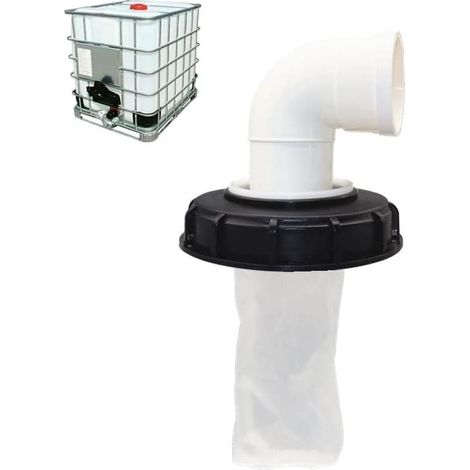 90°IBC Tank Cover with Washable Nylon Filter for 1000L IBC Rainwater Tank, IBC Lid Filter, IBC Tank Accessories, Nylon Rainwater Filter 165mm