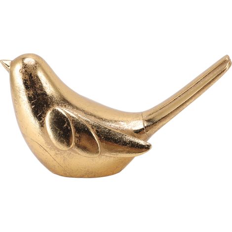 Goldene Vogelstatue aus Kunstharz, moderne Inneneinrichtung für Wohnzimmer, Schlafzimmer oder Büro – Modell B (1/5)
