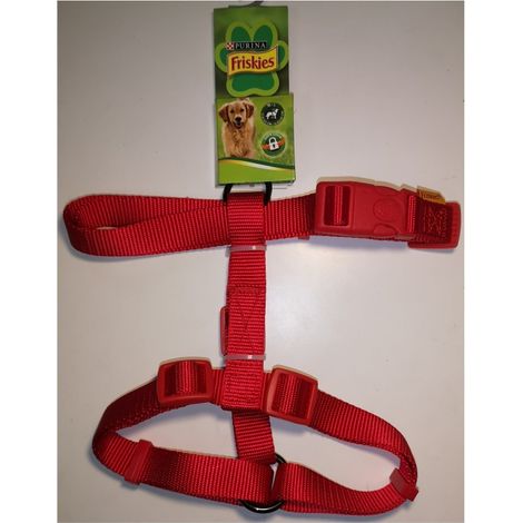 Harnais en nylon Rouge pour chien - Taille M-L - Friskies Purina