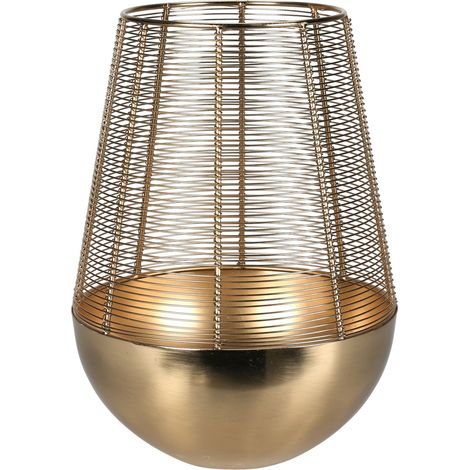 Lanterna Decorativa a Filo in Metallo Dorato - 32 cm