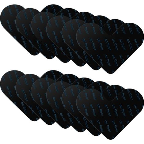 Lntyq Anti-Rutsch-Teppich, 12 Stück Teppichgreifer-Teppichaufkleber, 75 x 95 x 1 mm, herzförmig, Anti-Curling-Teppichgreifer-Ecke, waschbar und wiederverwendbar, für alle glatten Böden (1/3)