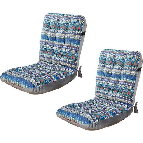 Lot de 2 coussins pour fauteuil à bascule Adirondack, coussins de chaise de patio à dossier haut -- (1/5)