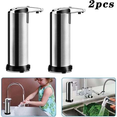 Distributeur de Savon Automatique Salle de bain avec capteur Infrarouge et Base étanche Touchless - 2pcs - (1/5)