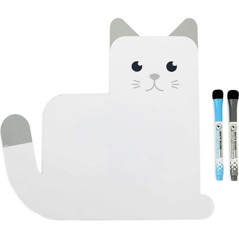 Tableau frigo magnétique Meow Couleur Blanc Tableau de Planification idéal pour Les r (1/5)