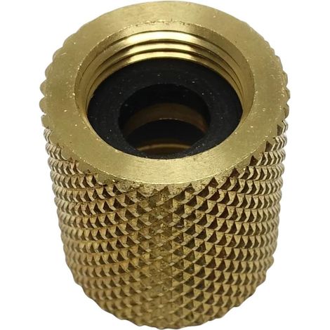 Schrader – Adaptateur femelle 1/4 pour manogonfleur – Raccord d'entrée G 1/4 – Raccord de sortie 10,4 x 0,8 mm – Élastomère et ABS