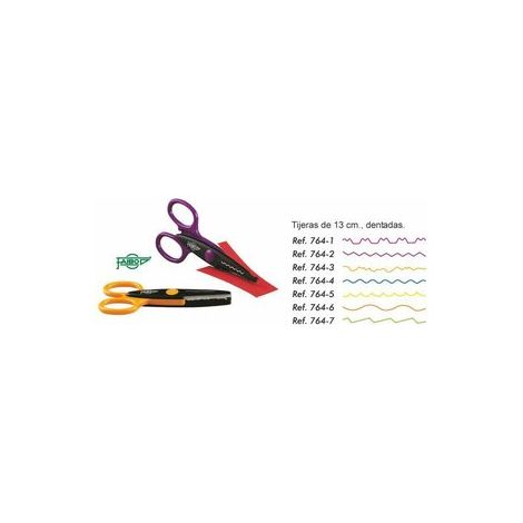 TIJERAS FAIBO DENTADA AZUL - Pack de 10 unidades