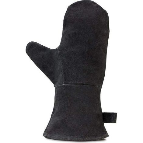 ANDIAMO Hitzebeständiger Kaminhandschuh aus Leder – Wärmeisolierung – Baumwollfutter – Universalgröße für Grill und Backofen