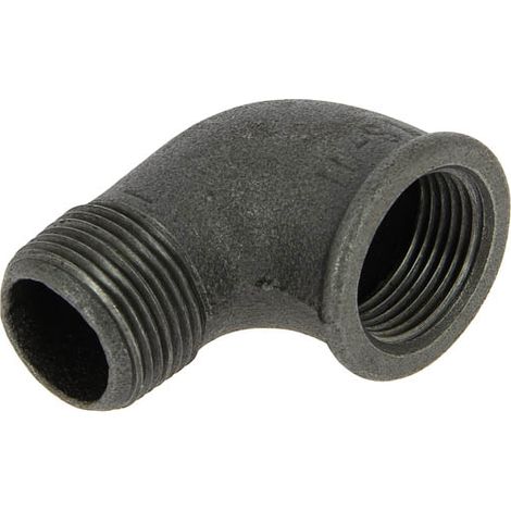 Coude 90° fonte noir Mâle Femelle 1"