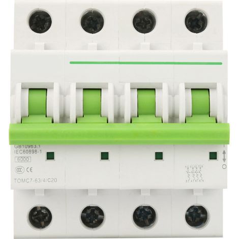TOMC7-63 4P C Typ 6KA Miniatur-Leistungsschalter, Fehlerstromschutzschalter, Luftschalter (20A) (1/5)