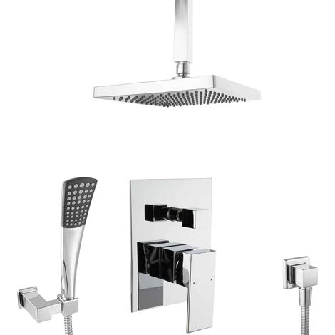 Système de douche encastré PaulGurkes 20 cm montage au plafond
