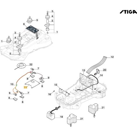 Scheda madre robot tagliaerba modelli A1500 A3000 ORIGINALE STIGA 122720246/0 (1/2)