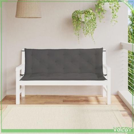Coussin de banc de jardin - FAFEISY - 361697 - Lot de 2 - Tissu Oxford résistant à l'eau - Antidérapant (1/5)