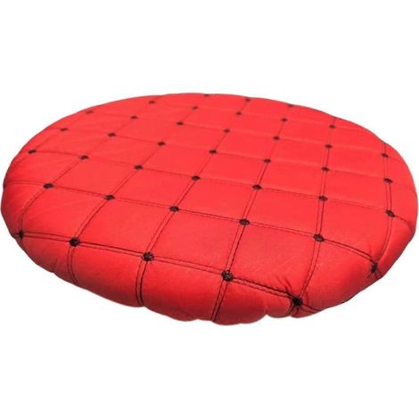 Housse de tabouret ronde confortable et décorative, protection pour siège de salle à manger, tabourets à chaussures, chaises de 28 à 30 cm de hauteur-Red