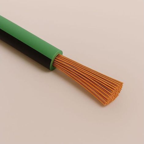 Câble Fil Unipolaire H05V-K sec. 0,35 mmq Vert/Noir