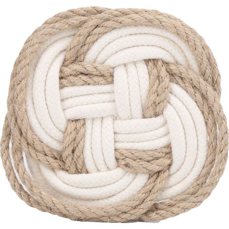 Coaster Pot Pad Woven Jute Nordic Bohemian Round Heat Insulation Water Absorption for Household Products (1/5)