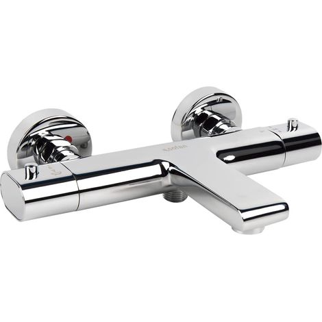 Cofan Robinet pour Baignoire Thermostatique Fabriqué en Laiton avec une Finition Chromée et Poignée en ABS (1/4)