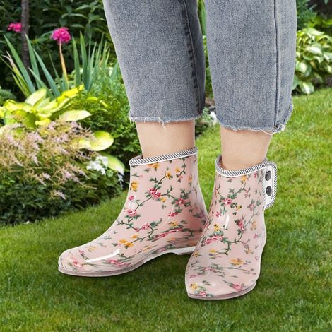 Bottes de pluie imperméables et antidérapantes imprimées pour femmes, chaussures de jardin (38) (1/5)