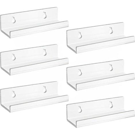 Set mit 6 transparenten Acryl-Wandaufklebern